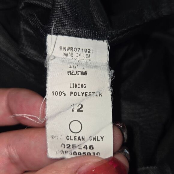 Cache Vintage 90s Black Feather Trim Mini Skirt Size 12 - Picture 7 of 7